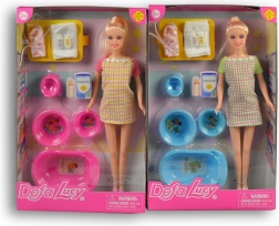 Poppenmoeder Lucy met accessoires