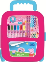 Roze kunstzinnige trolleykoffer PEPPA PIG voor kinderen