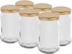 Inmaakpotten met deksel 300 ml Twist, set van 6 stuks