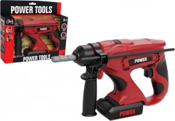 Rode kinderboormachine op batterijen met boortjes