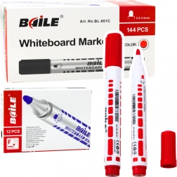 Rode whiteboardmarkers, 12 stuks