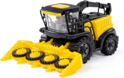 Zweetaandrijvings-combine geel – kinderspeelgoed landbouwmachine met draaibare pijp