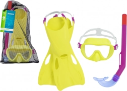 BESTWAY snorkelset voor kinderen – masker, snorkel en vinnen, geel