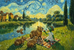 Trefl puzzel het voeren van capibara’s – 100 stukjes