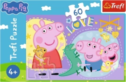 puzzel 60 stukjes – het blije varkentje – Peppa Pig