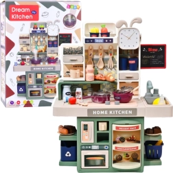 Kinderkeukentje met stoom, licht en geluid – 33 accessoires