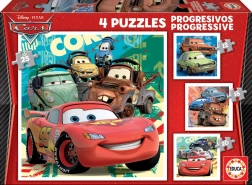 Educa puzzel Cars 2 – 4-in-1 (12, 16, 20, 25 stukjes)