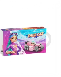Mini wafelijzer 50 raceautootjes roze