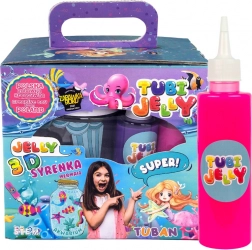 TUBAN TUBI JELLY set van 6 kleuren met klein aquarium – zeemeermin