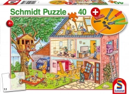 Schmidt puzzel IJverige ambachtslieden 40 stukjes met kindergereedschap