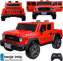 Elektrische auto voor kinderen, 2-zits, 4x4 met laadbak 24V – Rood