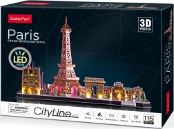 lichtgevend 3D-puzzel CityLine panorama Parijs 115 stukjes