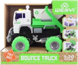 Bouwvoertuig met grote wielen op batterijen