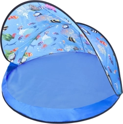Kindertent met visjesprint blauw