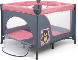 Opvouwbare kinderbox MILLY MALLY Fun Pink Bear