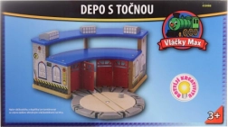 Vláčky Max locomotiefloods met draaischijf voor 4 locomotieven