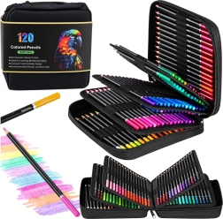 Set van 120 Soft Core-kleurpotloden in etui met 2 schetsboeken