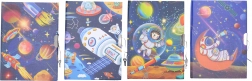 Herinneringsboek met ruimte-thema met slot 13x18 cm