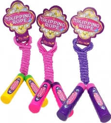 Kleurvol springtouw voor kinderen met plastic handvatten