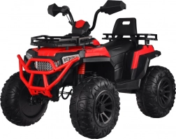 Elektrische kinderquad 4x4 met gas in het handvat en achtervering – Rood