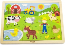 Viga houten puzzel boerderij voor kinderen