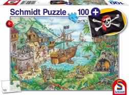 schmidt puzzel in de piratenbaai 100 stukjes met cadeau