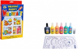 Creatoys afpelbare raamverf 6×20 ml