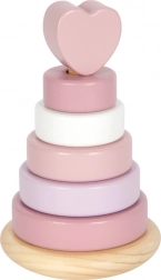 Houten stapeltoren hart