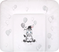 Zachte verschoonmat NEW BABY Zebra 85 × 70 cm wit