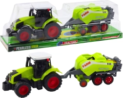 Groene tractor met hooipers – kinderboerderijset