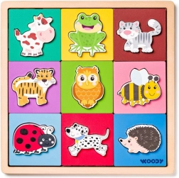 Dierenpatronen – houten educatieve puzzel