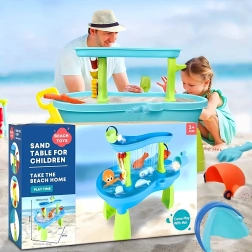 2-in-1 water- en zandtafel voor kinderen met accessoires