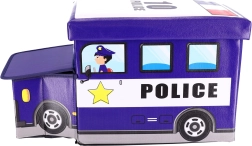 Speelgoedcontainer met poef - Politieauto