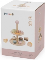 Houten etagère met cupcakes