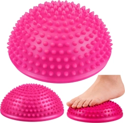Sensorische balans-halfrond met massage-noppen, roze, 16 cm