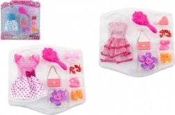 Set jurken en accessoires voor poppen (mix)