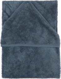 Timboo kinderhanddoek met capuchon marin 75 x 75 cm