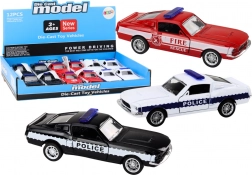 Metalen politie- en brandweerauto 1:32 met frictieaandrijving