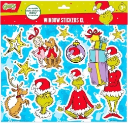 Grinch raamstickers – herbruikbare decoraties