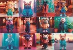 Puzzel Modieuze Diertjes 200 stukjes