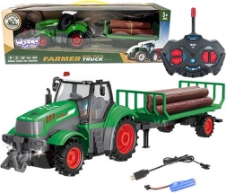 RC tractor met aanhanger voor boomstammen 1:24 WOOPIE