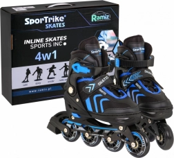 Set 4-in-1 kinder skates: inline, quads en ijsschaatsen, maat 29–33 – Blauw