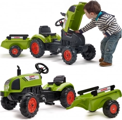traptractor CLAAS met aanhanger en claxon vanaf 2 jaar