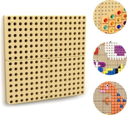 Masterkidz wandgemonteerd STEM-paneel met montagepaneel 40 × 40 cm