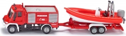 Siku Super brandweerwagen UNIMOG met boot – model 1:87