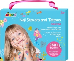 Nagelstickers en tatoeages – zeemeermin