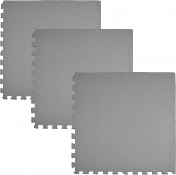 Humbi schuimmat 180 × 60, grote waterdichte puzzel, 3 stuks, donkergrijs