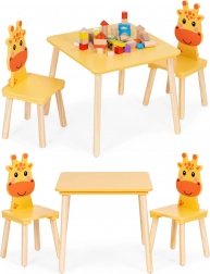 Kindermeubelset tafel en 2 stoelen Giraffe ECOTOYS