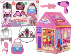 Roze kindertent voor prinsesjes met kroon