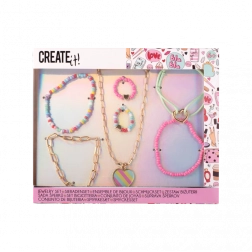 sieradenset create it! kinderbijoux met armbanden, oorbellen en ketting